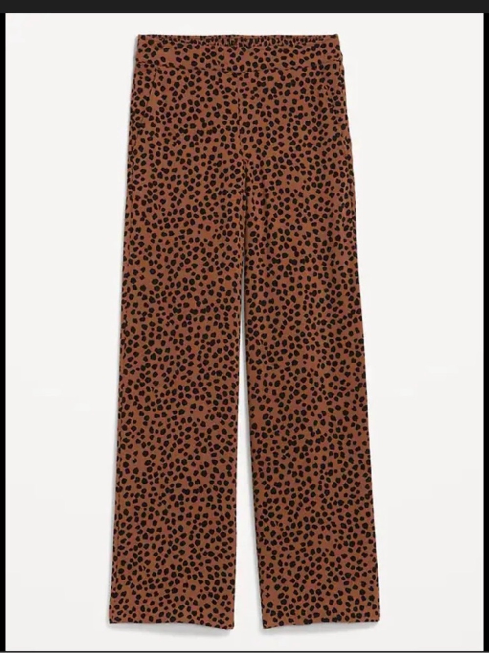 Old Navy Playa High Waisted Wide-Leg Leopard Print Pants in Brown size L NWT